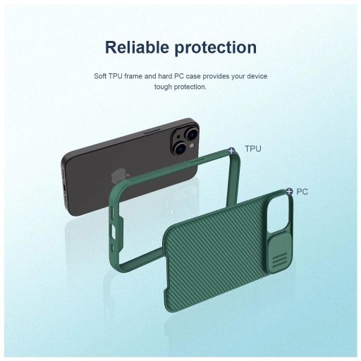 Nillkin CamShield PRO kemény tok Apple iPhone 13/14 készülékhez fekete 
