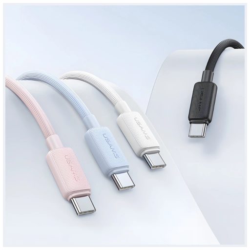 USAMS KY Series US-SJ691 60W USB-C to USB-C kábel 1m fehér