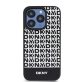   DKNY PU Leather Repeat Pattern Bottom Stripe MagSafe tok iPhone 12/12 Pro készülékhez fekete 