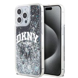   DKNY Liquid Glitter Arch Logo tok iPhone 15 Pro Max készülékhez fekete 