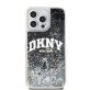   DKNY Liquid Glitter Arch Logo tok iPhone 15 Pro Max készülékhez fekete 