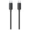 USAMS KY Series kábel US-SJ691 60W USB-C to USB-C 1m fekete 