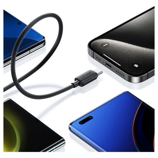 USAMS KY Series kábel US-SJ691 60W USB-C to USB-C 1m fekete 